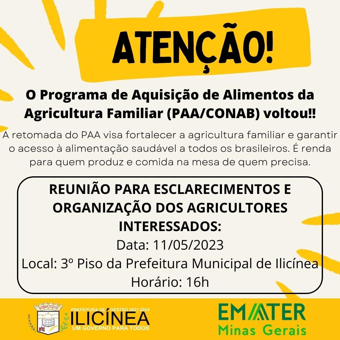 O PROGRAMA DE AQUISIÇÃO DE ALIMENTOS DA AGRICULTURA FAMILIAR ( PAA/CONAB )